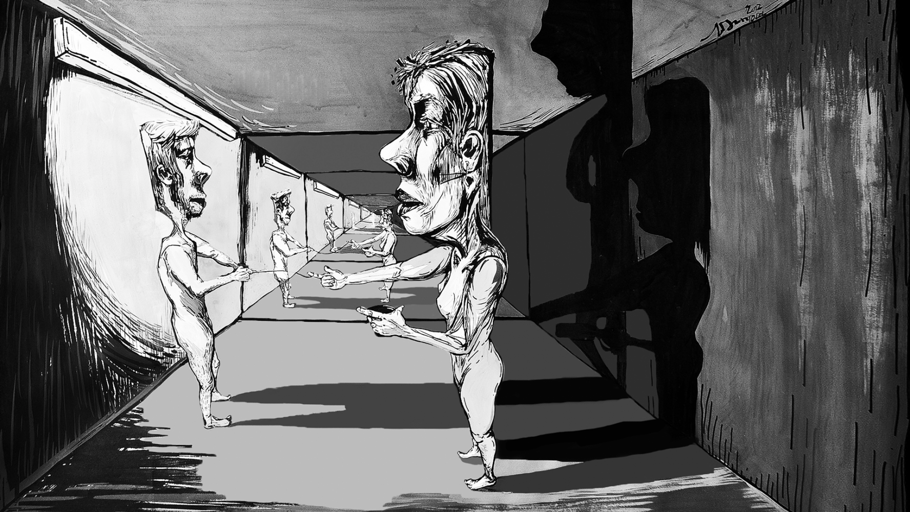 Illustration Ink Fremdenkopf